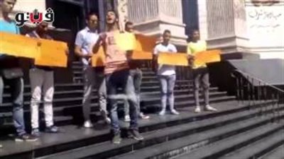 بالفيديو.. الطلاب المحتجون أمام «الصحفيين»: «مريم ملاك بتمثلنا كلنا»