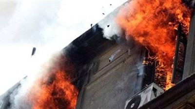 انتداب المعمل الجنائي في حريق سوبر ماركت شهير بالدقي