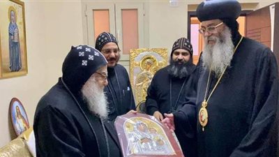 مطران القدس يزور أسقف الشباب بدير الشماسة فيبي