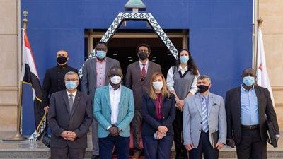 تفاصيل زيارة وزير شباب جنوب السودان للأكاديمية الوطنية للتدريب | صور