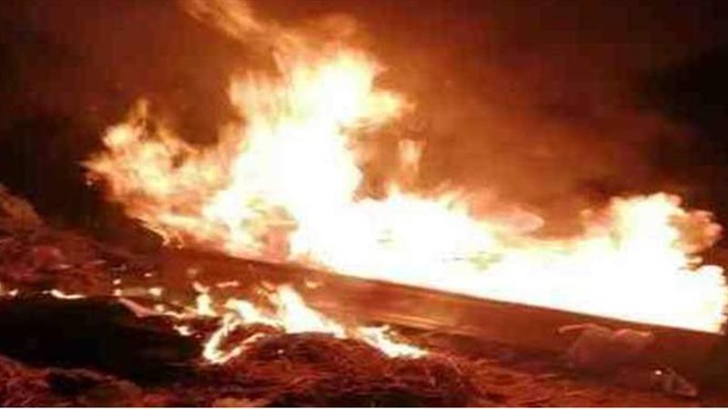 إشعال النار فى جثة
