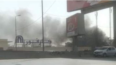 نشوب حريق في برج اتصالات خلف كارفور المعادي