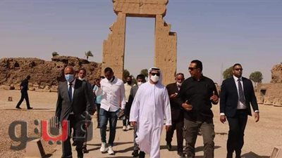 سفير الإمارات في جولة تفقدية لمعبد دندرة بقنا | صور