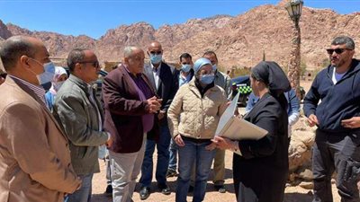 وزيرة البيئة تتابع أعمال التطوير بمحمية سانت كاترين ومشروع التجلى الأعظم