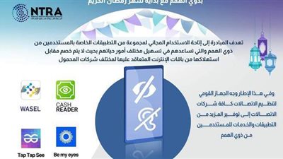 «تنظيم الاتصالات» يتيح الاستخدام المجاني لتطبيقات ذوي الهمم