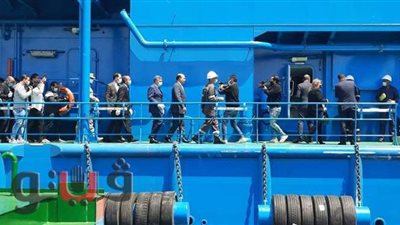 ربيع ومميش يتفقدان الكراكة 