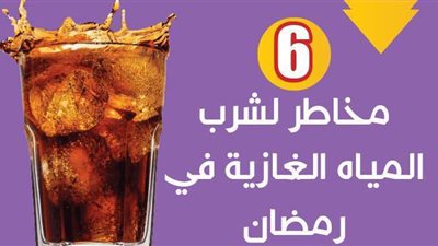 6 مخاطر لشرب المياه الغازية في رمضان | إنفوجراف
