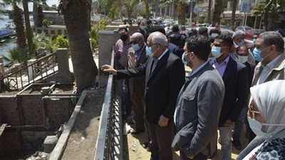 محافظ الجيزة يتفقد أعمال تطوير شارعي البحر الأعظم والنيل
