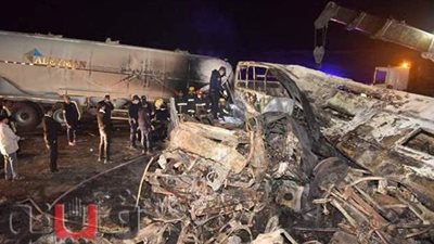 التصوير المبدئي لحادث أتوبيس أسيوط: سير الحافلة بالاتجاه المعاكس