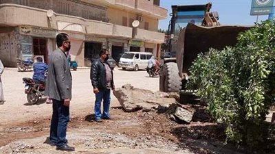 تحرير 18 محضر إشغال طريق وتنفيذ 3 حالات إزالة فورية فى الباجور