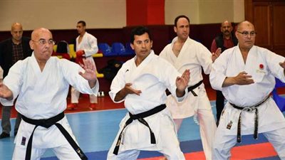 وزير الرياضة يشارك قدامى لاعبي الكاراتيه 