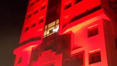 «التضامن» تتزين بالأحمر بمناسبة مرور 50 عاما على إطلاق الأولمبياد الخاص