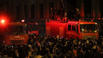 غدا.. محاكمة 33 متهما بحريق مبنى الضرائب العقارية