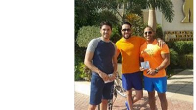 رامى جمال يحتفل بألبومه الجديد مع أحمد عز