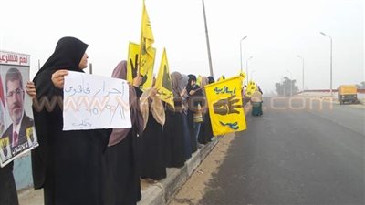 بالصور.. مسيرات وسلاسل بشرية لعناصر «الإرهابية» بالشرقية