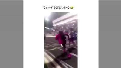 موقف مؤسف لفتاة بدينة خلال مسابقة ركض (فيديو)
