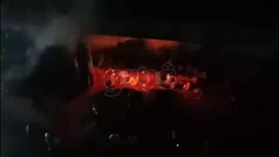 حريق بحي العرب في بورسعيد (صور)