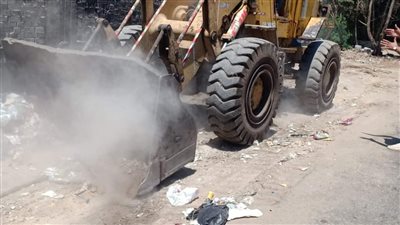 رفع 8 أطنان قمامة ومخلفات مواد بناء من شوارع أبو النمرس | صور