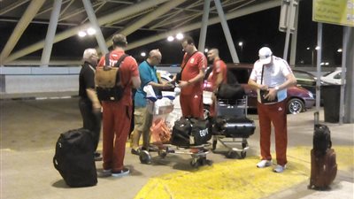 بعثة منتخب مصر للطائرة تغادر القاهرة في طريقها إلى البرازيل