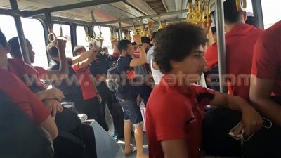 بالصور.. «الشوبكي» يرافق الأهلي على طائرة المغرب