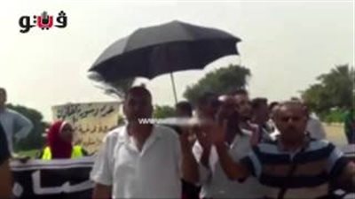 بالفيديو.. موظفو مصلحة الضرائب يتظاهرون بـ«الشمسية»