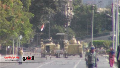 بالصور.. قوات الجيش تواصل إغلاق ميدان النهضة