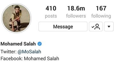 صلاح يغير صورته على إنستجرام لقميص المقاولون بعد وجوده بقائمة الأفضل