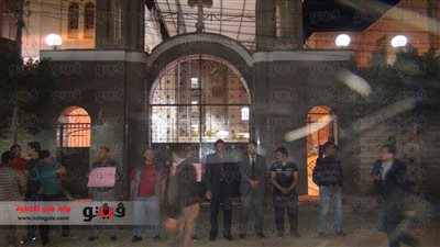 وقفة للتيار الشعبى بالمنوفية تضامنا مع أقباط الخصوص