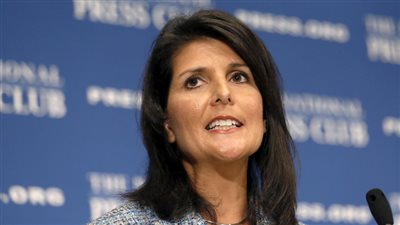 فتح: نيكي هيلي تعمل سفيرة لدولة الاحتلال الإسرائيلي