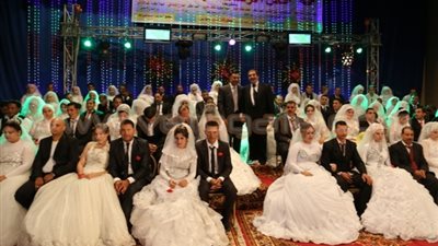 بالصور.. حفل زفاف 57 عروسا بالعيد القومي لمحافظة البحيرة
