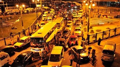 شلل مرورى بالطريق الزراعى بسبب حادث تصادم سيارتي نقل بطوخ