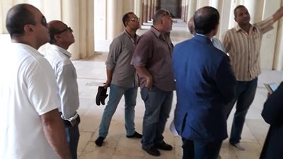 رئيس قطاع الآثار الإسلامية يتفقد أعمال ترميم مسجد الحاكم بأمر الله