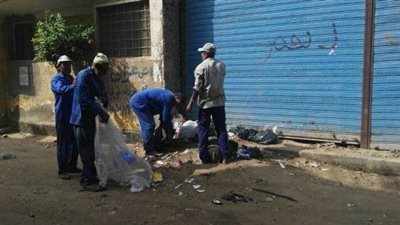 حملة نظافة ورفع مخلفات بمدينة بني مزار في المنيا