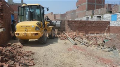 بالصور.. إزالة 27 حالة تعدِ على الأراضي الزراعية بطوخ