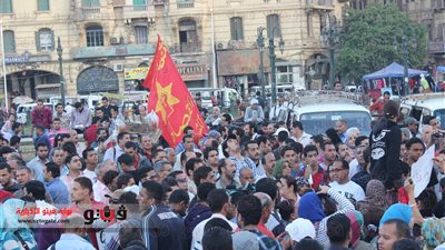 متظاهرو الفتح يُغلقون شارع رمسيس