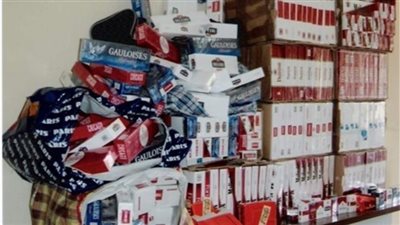 ضبط 470 علبة سجائر مجهولة المصدر في محل بطنطا