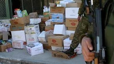 ضبط كميات كبيرة من البضائع قبل تهريبها لشمال سيناء