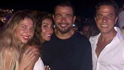 صور جديدة لعمرو دياب ودينا الشربيني في اليونان