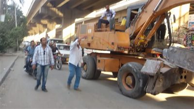 بالصور.. رفع إشغالات المريوطية والعروبة بالهرم