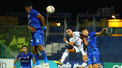 سيف الجزيري يسجل الهدف الثالث للزمالك في شباك الجونة | صور