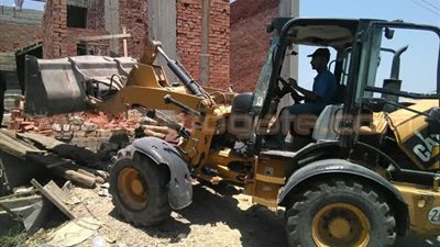 إزالة 105 حالات تعد على الأراضي الزراعية بالقليوبية