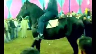 بالفيديو.. وصلة رقص لـ«السقا» على المزمار في مهرجان شعبي