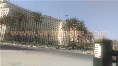 بالصور.. هدوء وسيولة مرورية بميدان التحرير