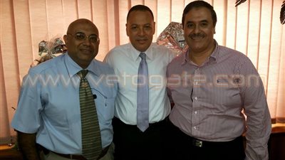 بالصور.. رئيس جامعة القناة الجديد يستقبل التهنئة في أول أيامه بالعمل