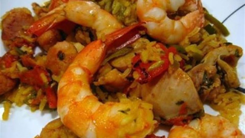 أرز الكاليمارى والجمبرى