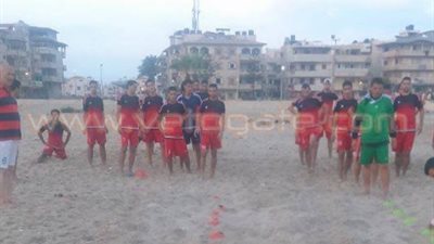 بالصور.. تدريبات بدنية شاقة للاعبي «دكرنس» بمعسكر جمصة