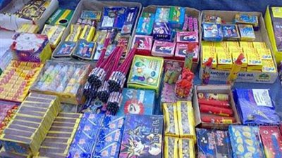 ضبط مليونى صاروخ ألعاب نارية في حملة أمنية بالجمالية