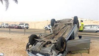 مصرع سيدة وإصابة 4 أشخاص في انقلاب سيارة بالعلمين
