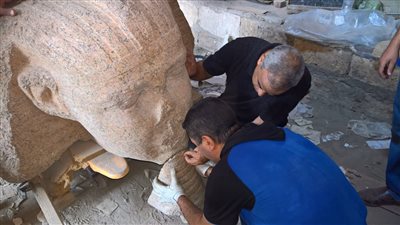 المتحف المصري الكبير يستقبل رأس تمثال للملك سنوسرت الأول