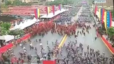 اللقطات الأولى لمحاولة اغتيال رئيس فنزويلا (فيديو)